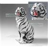 FratelliVagnoni Statua tigre siberiana albina in ceramica cm 92 gigante animali arredo lusso