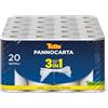 Tutto Pannocarta 3 in 1, 20 Rotoli di Carta Multiuso, 1 Velo, 48* strappi, Extra Assorbente, Lavabile e Riutilizzabile più di 20 Volte, 100% Made in Italy