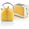 Swan Retro Colazione Set 1,8 L Bollitore Senza Fili con Elemento Riscaldante in Acciaio Inox, Tostapane a Fessura Larga 2 Fette,Regolatore di Tostatura a 6 Livelli, Design Vintage,Giallo STP7050YELNEU