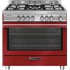 GLEM GAS ST965MRS CUCINA 90X60CM 5 BRUCIATORI A GAS FORNO ELETTRICO 104LT ROSSO