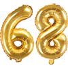 Subitodisponibile Palloncino FOIL MYLAR numero 68 colore ORO 35 cm 0Z60