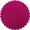 Subitodisponibile 50 PEZZI Velo fata Fiore Organza smerlato tondo FUCSIA FUXIA cm 24 12GP