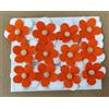 Subitodisponibile 12 PEZZI Fiore medio 3 cm adesivo ARANCIONE in tessuto DECORAZIONE BOMBO 0C48