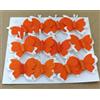 Subitodisponibile 12 PEZZI Farfalla media 3 cm adesiva ARANCIONE in tessuto DECORAZIONE BO 0C3M