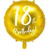 Subitodisponibile Palloncino foil mylar ORO numero 18 - 18' - diciottesimo compleanno 0ZL4