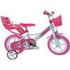 Dino Bikes BICI MISURA 12 BIMBA DINO BIKES BICICLETTA BAMBINA UNICORN ART. 124 RL-UN ROSA