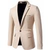 Giacca Blazer Slim Fit Uomo: Eleganza Casual per Look di Tendenza Beige AE4079
