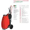 Ausonia Pompa elettrica carrellabile 45 lt. con batteria al litio
