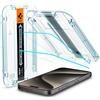Spigen VETRO TEMPERATO COMPATIBILE CON IPHONE 15 PRO MAX 2 PEZZI INSTALLAZIONE FACILE C