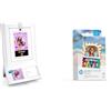 HP Sprocket Stampante fotografica istantanea a colori Photo Booth Machine + carta fotografica adesiva Zink Sprocket 3,5 x 4,25 (confezione da 100)