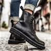 Scarpe Stivali Anfibi Stivaletti Nero Uomo Lacci Comodi Pelle Sintetica AD7B3F
