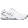 ASICS Gel-Dedicate 8 Clay, Sneaker Donna, White/Pure Silver, 37.5 EU
