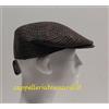 Made in Italy COPPOLA BERRETTO MARRONE PIED DE POULE LANA MADE IN ITALY MIS 61