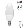 Electraline Lampadina LED a candela 7W E14 500 lumen bianco caldo A+ Electraline 63298