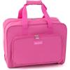 Hobby Gift Esclusiva Borsa per Macchina da Cucire, Borsa da Trasporto Imbottita in PVC, Portaoggetti Extra, 20 x 43 x 37 cm, Rosa