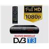 DIGITALE TERRESTRE DECODER DVB-T3 TV Scart HDMI 4K Telecomando Pile + OMAGGIO