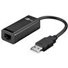 Goobay 38527 Adattatore di Rete da USB 2.0 a Fast Ethernet, Nero, 0.1 m Lunghezza del Cavo