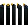 OPTIMUM SET 5 UTENSILI PER TORNITURA TORNIRE INSERTO PLACCHETTA TORNIO GAMBO DA 25 MM