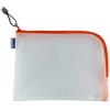 HERMA 20012 Borsa da toilette con cerniera A5, trasparente (26 x 20 cm) piccola custodia con cerniera per cellulare, liquidi, trucco, spazzolino da denti, borsa per cosmetici in arancione