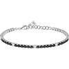 Morellato Bracciale Morellato Tesori SAIW229 Bracelet Donna Acciaio Zirconi Tennis Nero