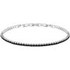 Morellato Bracciale Morellato Alfa SATN02 bracelet Tennis Nero Uomo Zirconi 22 cm
