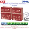 GBC KIT 04 BATTERIA A PIOMBO 12V 15AH RICARICABILE PER BICICLETTA ELETTRICA 48V