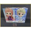 BANPRESTO Q posket Personaggi Disney Frozen 2 Elsa Anna Figure B Set vol.2 Nuovo Qposket