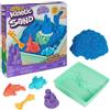 Spin Master Kinetic Sand, Playset Castelli di Sabbia Blu, Sabbia Cinetica con Vaschetta, Sab