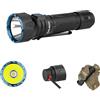 OLIGHT Javelot Professionale Torcia LED Ricaricabile 1350 lm Flashlight Piccola portabile Lunga Portata 730m, Luce Elettrico Alta potenza per Campeggio Caccia, Illuminazione Notturna (Nero)