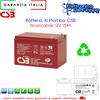 CSB Batteria 12V 15Ah Al Piombo 12V AGM Solare Faston 6.3 mm