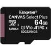 Kingston Canvas Select Plus 64GB MicroSDXC Classe 10 UHS-I 100/85 MB/s