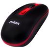 Nilox WIRELESS BLACK/RED 1000 DPI mouse Wi-Fi Ottico 1600 DPI