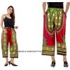 Fatto a mano Donna Africano Vestiti Rosso Dashiki Pants Tradizionale Elasticizzati & Coulisse