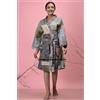 Fatto a mano Giacca Kimono Boho In Seta Morbida Patchwork Indiano Per Donna