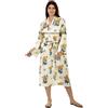Fatto a mano Donna Kimono Vestaglia Cotone Leggero Floreale Lungo Accappatoio Morbido Pigiama