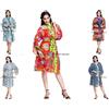 "Handmade" 5 Pezzi All'Ingrosso Cotone Indiano Kimono Corto Da Hippie Accappatoio Abito