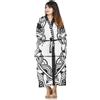 Fatto a mano Donna Cotone B&w Mandala Biancheria da Notte Damigella Accappatoio Lingerie