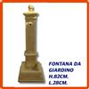 Fontana da giardino moderna per esterno in pietra marmo rubinetto h82 fontanella