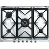 SMEG SRV576GH5 PIANO COTTURA A GAS LINEA CONTEMPORANEA 70 CM INOX 5 BRUCIATORI