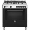 LA GERMANIA AMN855GNEV/24 CUCINA 5 FUOCHI FORNO A GAS NERO 80X50CM CE A