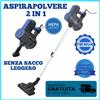 Akitas Aspirapolvere elettrica 600W scopa senza sacco 2in1 con filo super LEGGERO 17Kpa
