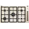 De'Longhi DE LONGHI AVL59PRO PIANO COTTURA 90 CM AVORIO 5 BRUCIATORI FINITURA OTTONE