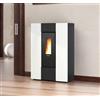 EXTRAFLAME 1287300 MARINELA PLUS 5.0 STUFA A PELLET CANALIZZATA SLIM BIANCO A+