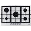 ELLECI PGPP75168CS PIANO COTTURA 75CM 5 FUOCHI A GAS GRIGLIE IN GHISA BIANCO