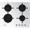 WHIRLPOOL GOA6423WH PIANO COTTURA 4 FUOCHI GAS 60 CM BIANCO