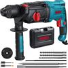 ENEACRO Martello Perforatore Sds-Plus, 6 Velocità Variabili Con 4 Funzioni, Frizione Di