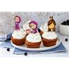 Topper per cupcake MASHA E ORSO feste di compleanno sandwich muffin 6pezz tavola