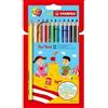 Stabilo PASTELLI 12 colori STABILO TRIO MAXI THICK TRIANGOLARI CON TEMPERINO STABILO