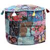 "Handmade" Pouf Ottomano Turchese Indiano Puf Poggiapiedi Piano Cuscino Arredamento Etnico