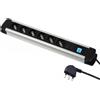 Electraline Multipresa Alu-Line 6 Posti Schuko +10/16 A con Interruttore Electraline 61904